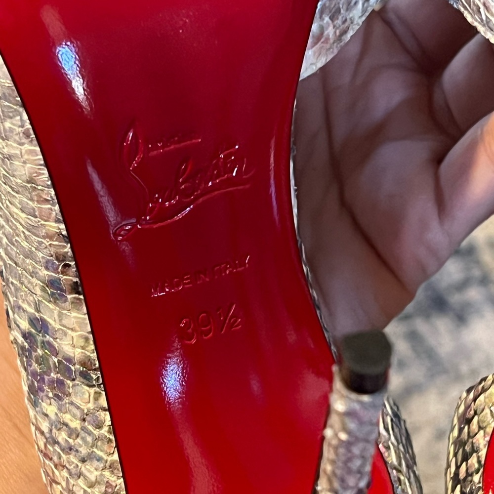 Christian Louboutin Multicolor Snakeskin Heels